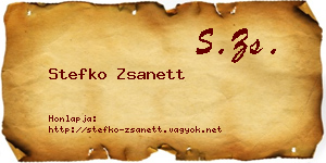 Stefko Zsanett névjegykártya