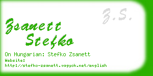 zsanett stefko business card